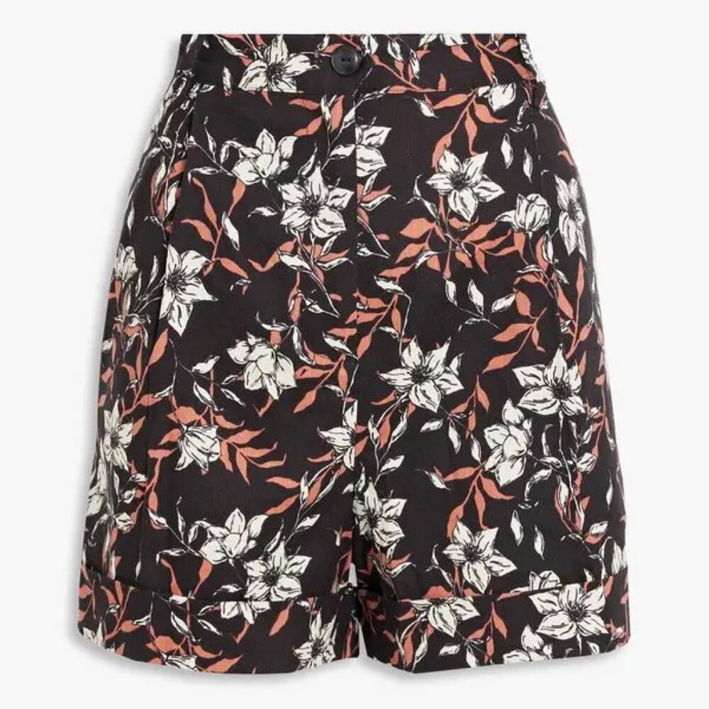 Rag & Bone Ivy Print Linen Blend Shorts